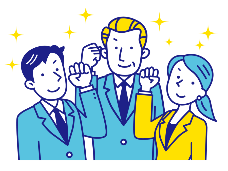 会社の雰囲気を伝えようとしている様子