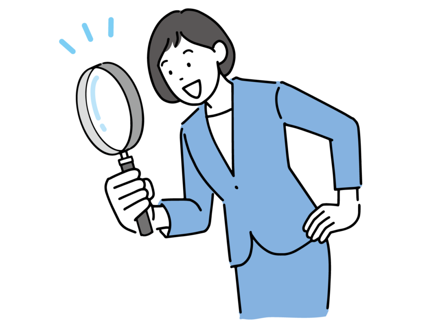 他社サイトとパンフレットを確認している様子